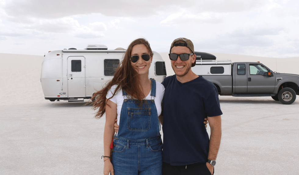 The family boondocking out on the road